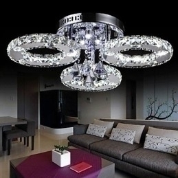 Designer Touch Decorative Modern Contemporary Crystal Chrome Metal Flush Mount