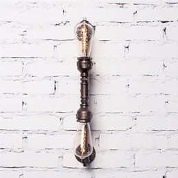 Designer Touch Decorative Wroguht Iron Water Pipe Wall Lamp Vintage Aisle Lights Loft Iron Wall Lamp Edison Incandescent Light Bulb FJ DB2 046A0