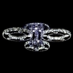 Designer Touch Decorative Modern Contemporary Crystal Chrome Metal Flush Mount