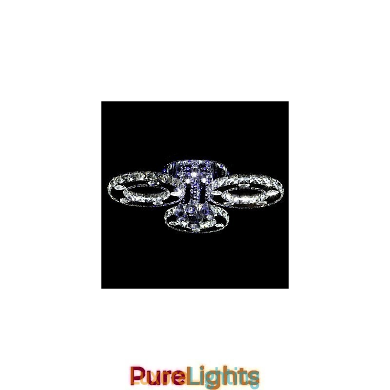 Designer Touch Decorative Modern Contemporary Crystal Chrome Metal Flush Mount