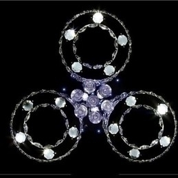 Designer Touch Decorative Modern Contemporary Crystal Chrome Metal Flush Mount