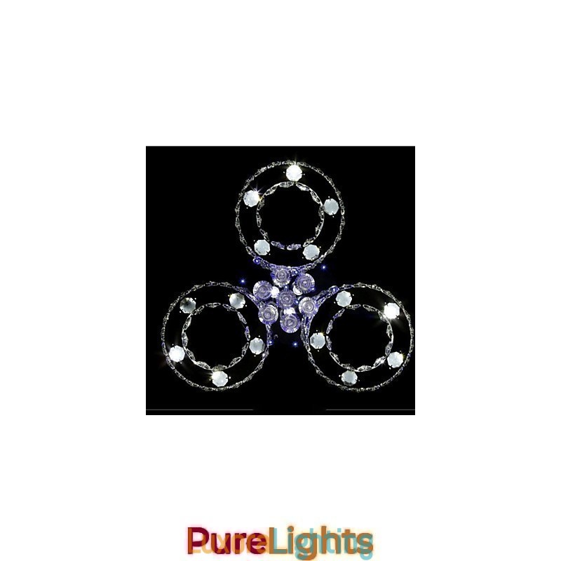 Designer Touch Decorative Modern Contemporary Crystal Chrome Metal Flush Mount