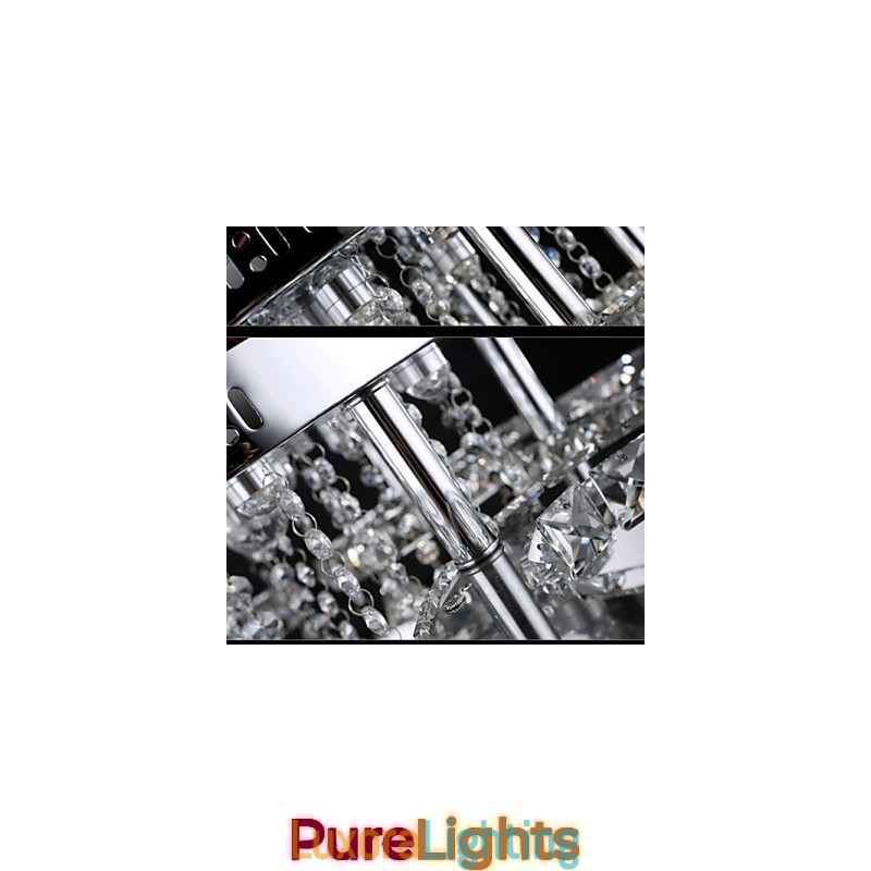 Designer Touch Decorative Modern Contemporary Crystal Chrome Metal Flush Mount