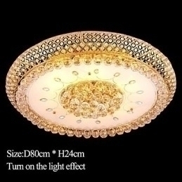 Designer Touch Decorative Round Crystal Absorb Dome Light Ceiling Lamp Diameter 80CM Contains 15 Bulbs