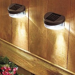 Designer Touch Decorative White Light Solar Light Path Wall Landscape Mount Garden Fence Light