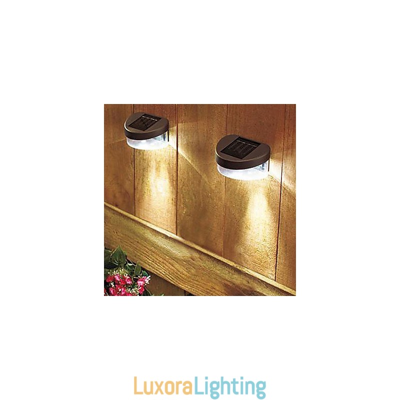 Designer Touch Decorative White Light Solar Light Path Wall Landscape Mount Garden Fence Light