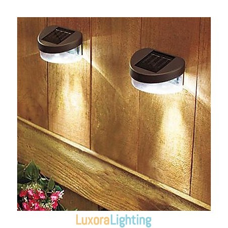 Designer Touch Decorative White Light Solar Light Path Wall Landscape Mount Garden Fence Light