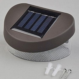 Designer Touch Decorative White Light Solar Light Path Wall Landscape Mount Garden Fence Light