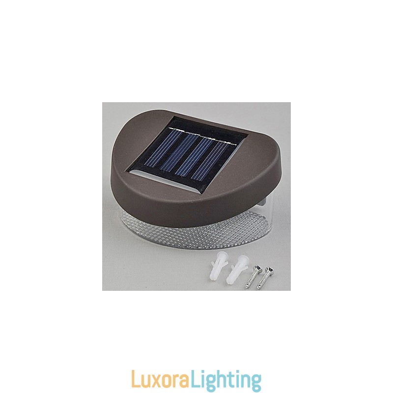 Designer Touch Decorative White Light Solar Light Path Wall Landscape Mount Garden Fence Light