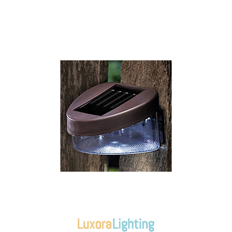 Designer Touch Decorative White Light Solar Light Path Wall Landscape Mount Garden Fence Light