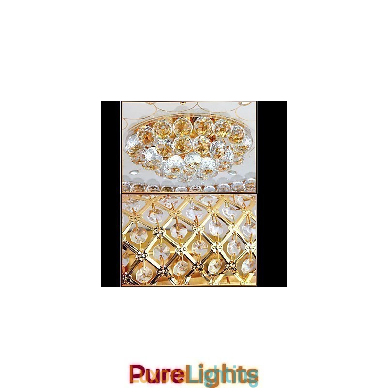 Designer Touch Decorative Round Crystal Absorb Dome Light Ceiling Lamp Diameter 80CM Contains 15 Bulbs