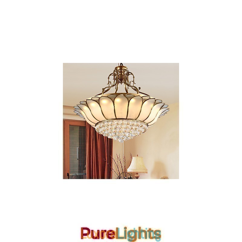 Designer Touch Decorative Traditional Classic Rustic Lodge Brass Metal Flush Mount