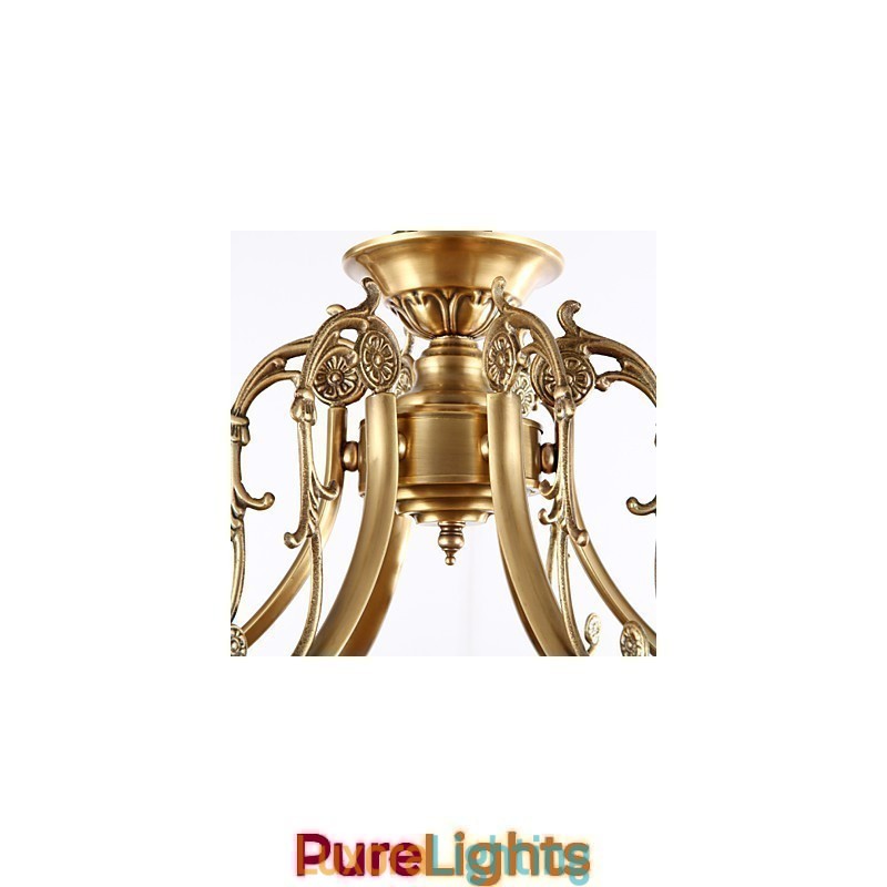Designer Touch Decorative Traditional Classic Rustic Lodge Brass Metal Flush Mount