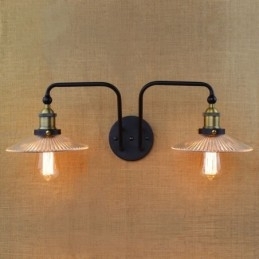 Designer Touch Decorative Industrial Nordic Style Creative Personality Bedroom Interior Mediterranean Cafe Wall Glass Double Iron