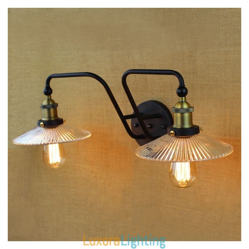 Designer Touch Decorative Industrial Nordic Style Creative Personality Bedroom Interior Mediterranean Cafe Wall Glass Double Iron