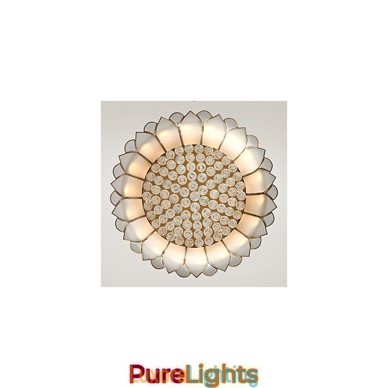 Designer Touch Decorative Traditional Classic Rustic Lodge Brass Metal Flush Mount