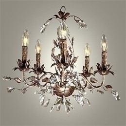 Designer Touch Decorative Vintage Candle Style Antique Brass Metal Chandelier