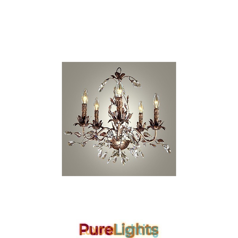 Designer Touch Decorative Vintage Candle Style Antique Brass Metal Chandelier