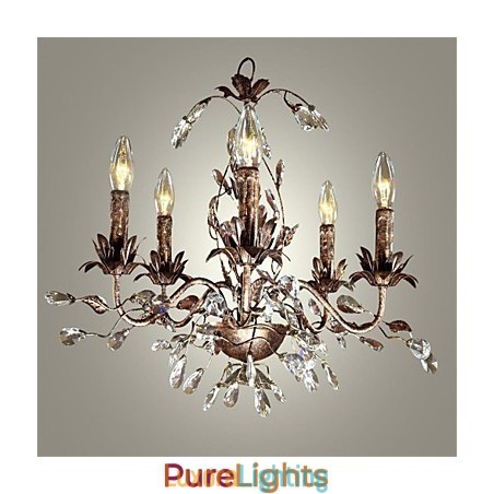 Designer Touch Decorative Vintage Candle Style Antique Brass Metal Chandelier