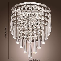 Designer Touch Decorative Semi Circular Wall light in Crystal Feature