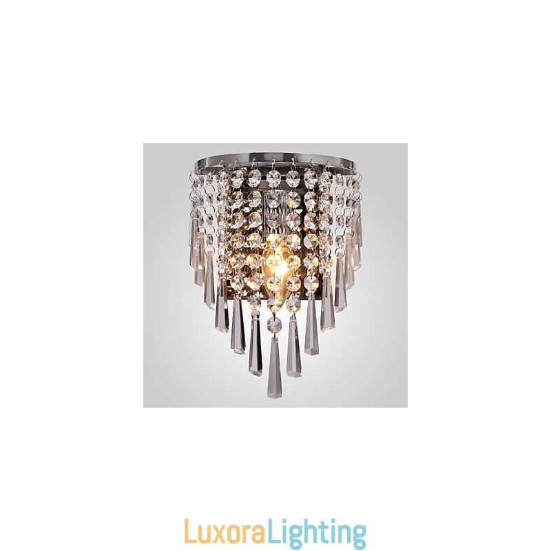 Designer Touch Decorative Semi Circular Wall light in Crystal Feature
