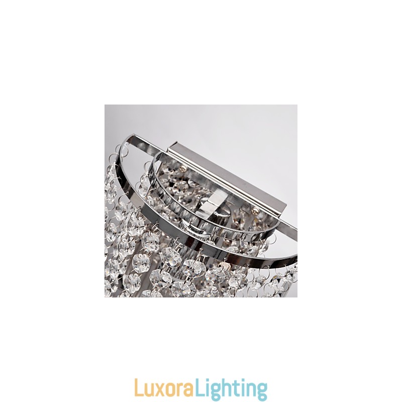 Designer Touch Decorative Semi Circular Wall light in Crystal Feature