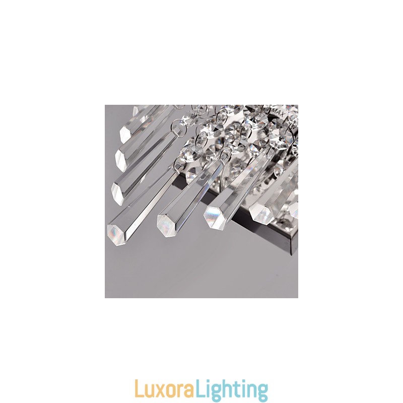 Designer Touch Decorative Semi Circular Wall light in Crystal Feature