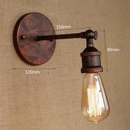Designer Touch Decorative American Bar Cafe Restaurant Bedside Minimalist Aisle Ferruginous Iron Wall Sconce