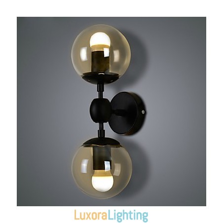 Designer Touch Decorative Wall Sconces Glass ball Rustic Lodge Metal