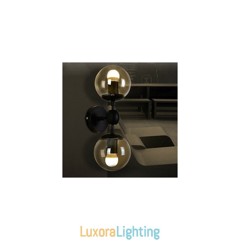 Designer Touch Decorative Wall Sconces Glass ball Rustic Lodge Metal