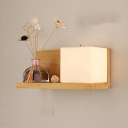 Designer Touch Decorative Creative Contemporary And Contracted Solid Wood Glass Wall Lamp