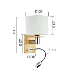 Designer Touch Decorative Wall Lamp One Light with Reading Light