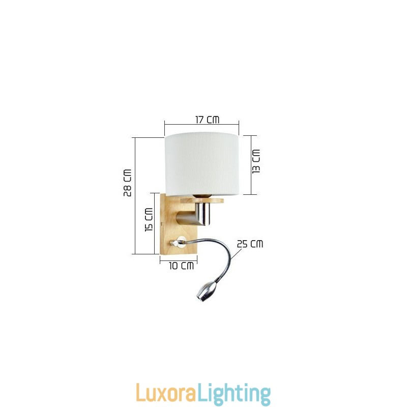 Designer Touch Decorative Wall Lamp One Light with Reading Light