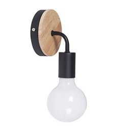 Designer Touch Decorative 110V 220V IRON Edison Indoor Wall Light Hallway stairwells Sconce Bulb Lamp Fixture Black White