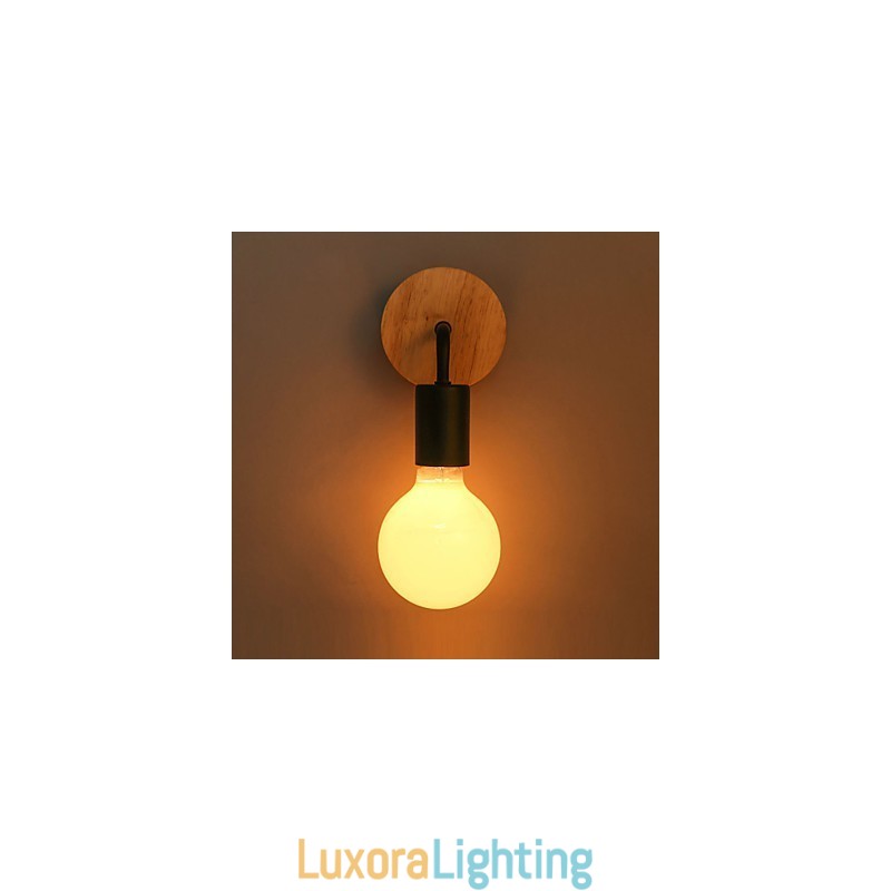 Designer Touch Decorative 110V 220V IRON Edison Indoor Wall Light Hallway stairwells Sconce Bulb Lamp Fixture Black White