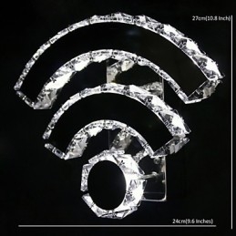 Designer Touch Decorative WIFI Crystal Wall Sconces Crystal Modern Contemporary Bed Living Hotel Metal
