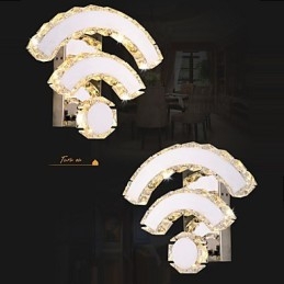 Designer Touch Decorative WIFI Crystal Wall Sconces Crystal Modern Contemporary Bed Living Hotel Metal