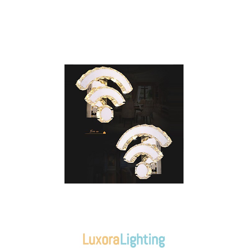 Designer Touch Decorative WIFI Crystal Wall Sconces Crystal Modern Contemporary Bed Living Hotel Metal