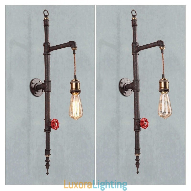 Designer Touch Decorative The Pipe Wall Of Rural Creative Retro Rocket Wall Lamp