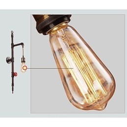 Designer Touch Decorative The Pipe Wall Of Rural Creative Retro Rocket Wall Lamp