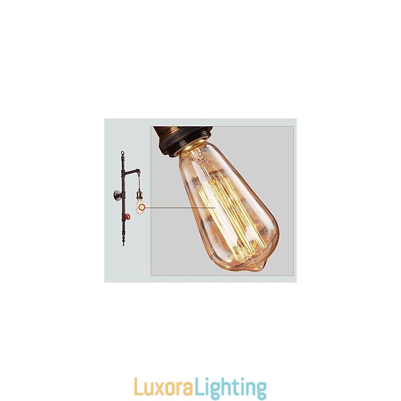 Designer Touch Decorative The Pipe Wall Of Rural Creative Retro Rocket Wall Lamp