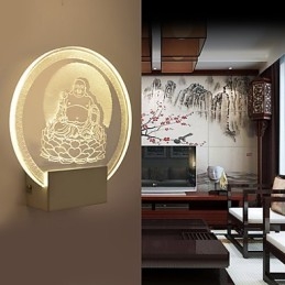 Designer Touch Decorative Acrylic Wall Lamp PVC Lamp Light Chip Modern Contemporary Metal