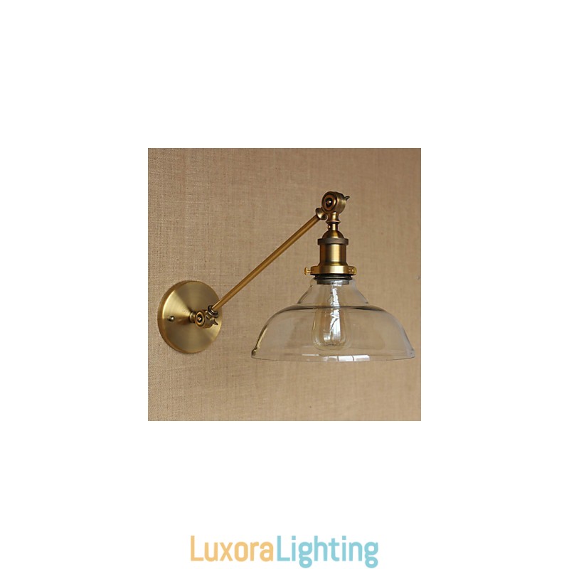 Designer Touch Decorative The Iron Glass Bronze Brass Arm Style Retro Creative American Country Hall Bedroom Wall Lamp
