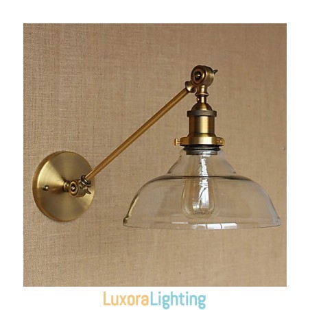 Designer Touch Decorative The Iron Glass Bronze Brass Arm Style Retro Creative American Country Hall Bedroom Wall Lamp