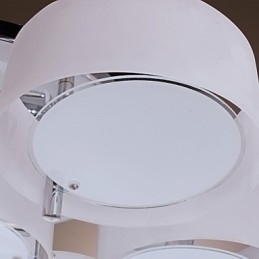 Designer Touch Decorative Modern Contemporary Chrome Metal Chandelier Flush Mount