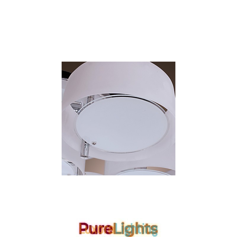 Designer Touch Decorative Modern Contemporary Chrome Metal Chandelier Flush Mount