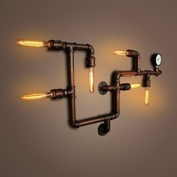 Designer Touch Decorative Wall Lamp Wall Sconces 6 Lights Bronze Finsh Industrial Style Rustic Lodge Metal