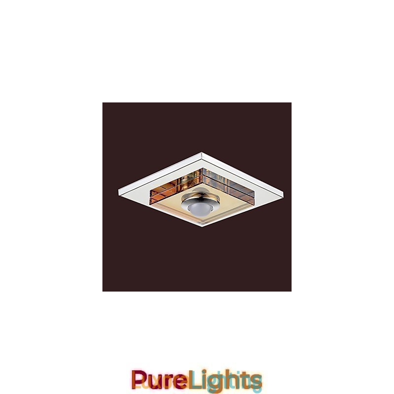 Designer Touch Decorative Amber Crystal Ceiling light 1 light Flush Mounted