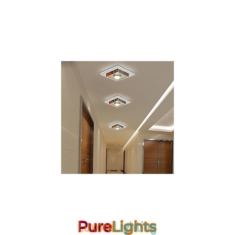 Designer Touch Decorative Amber Crystal Ceiling light 1 light Flush Mounted