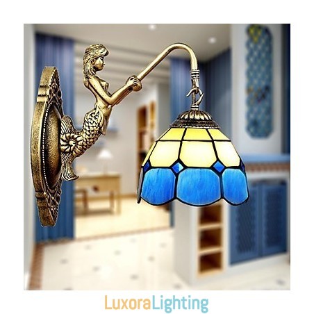 Designer Touch Decorative Europe Type Restoring Ancient Ways Wall Lamp Creative Mediterranean Glass Lights